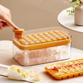 One-Button Release Ice Cubes -Ice Cube Tray with Lid and Bin