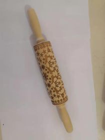 Rolling Pin Christmas Embossing (Option: DeerA 35cmx5cm)