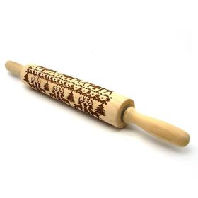 Rolling Pin Christmas Embossing (Option: Reindeer 35cm)