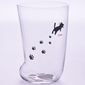 Creative Cute Cat Paws Glass Tiger Paws Mug Office Coffee Mug Tumbler Personality Breakfast Milk Porcelain Cup Gift (Option: Cat)